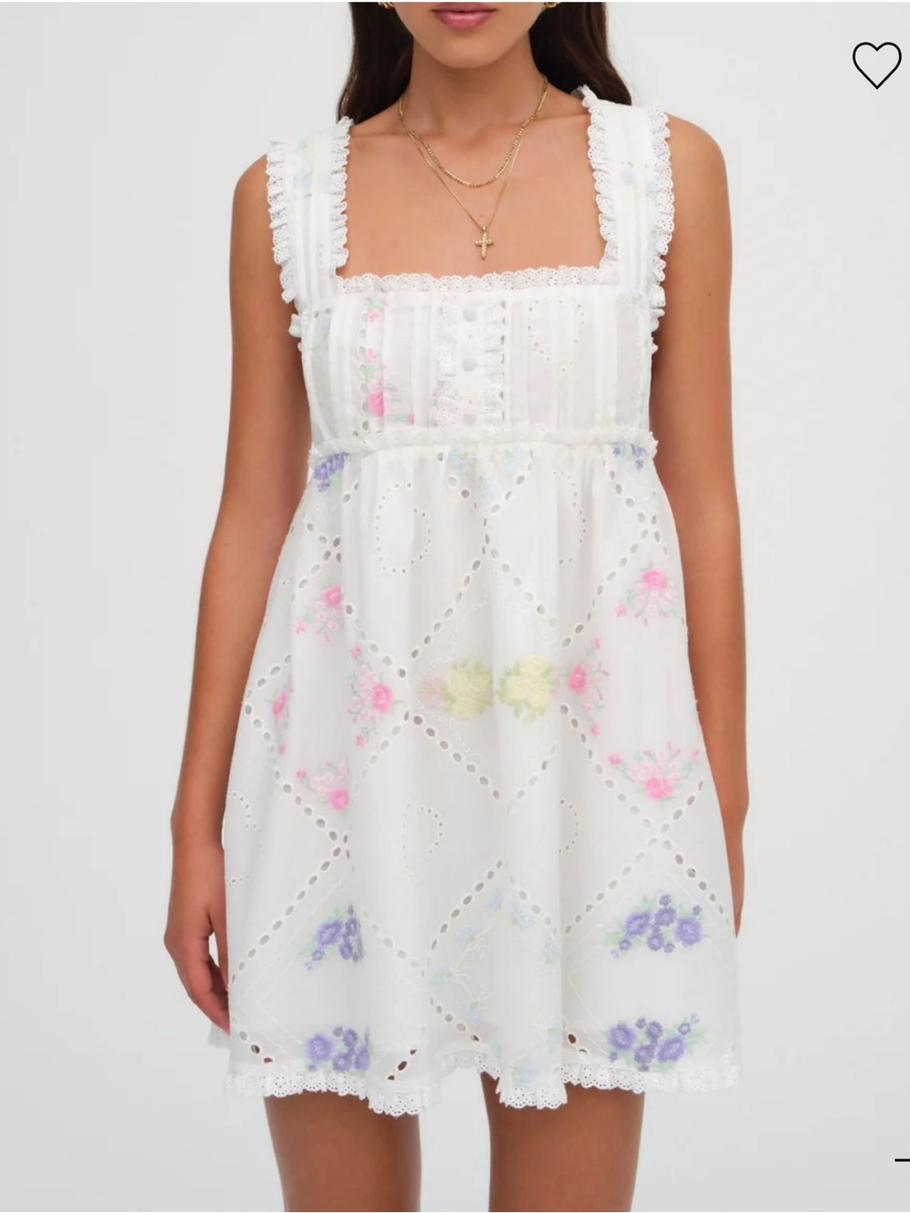 For Love and Lemons Andrea Embroidered Mini Dress
